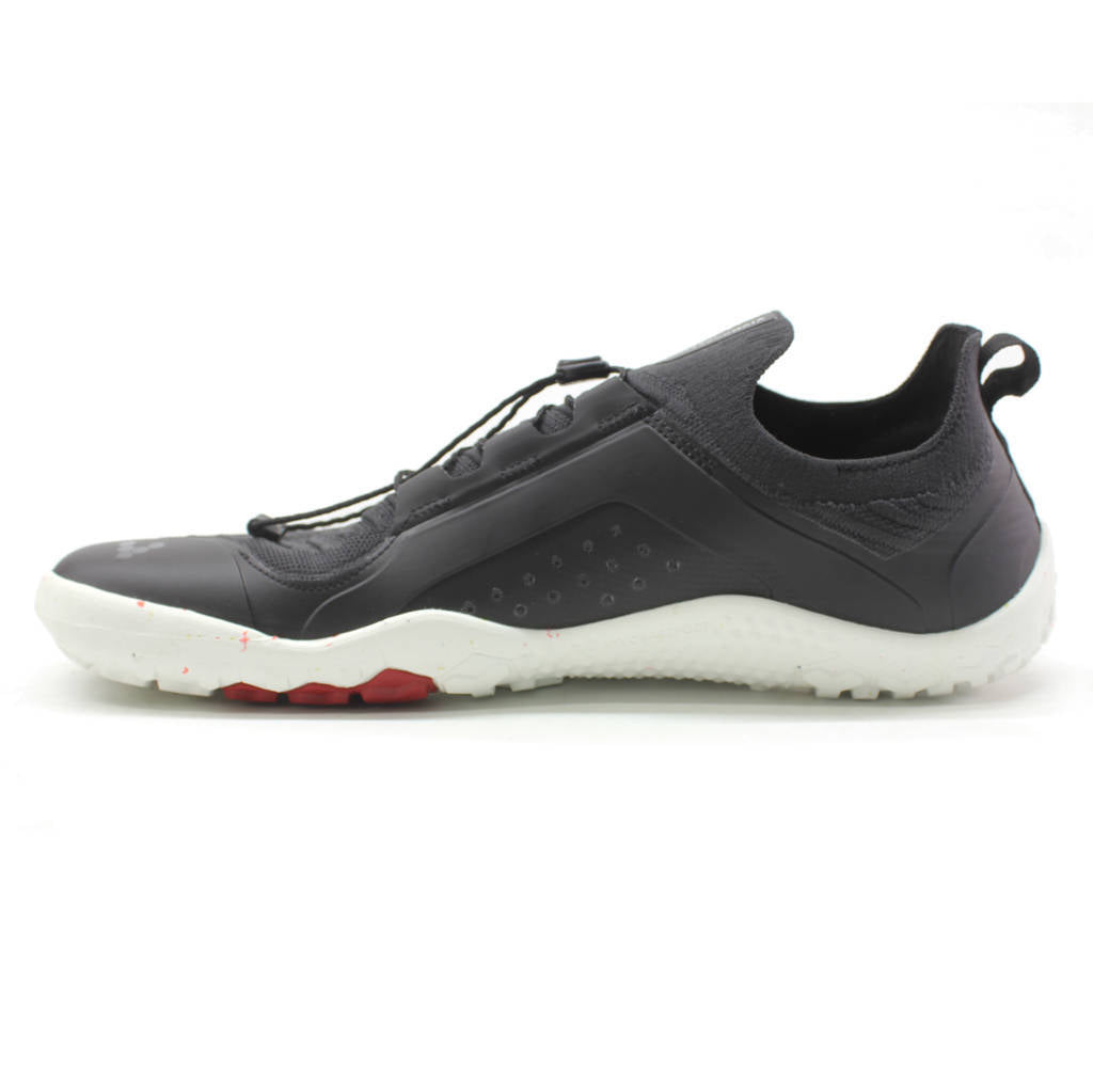 Vivobarefoot Primus Trail Knit FG Textile Synthetic Mens Sneakers#color_obsidian white