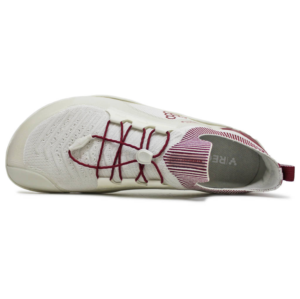 Vivobarefoot Primus Trail Knit FG Textile Synthetic Mens Sneakers#color_limestone red rumba