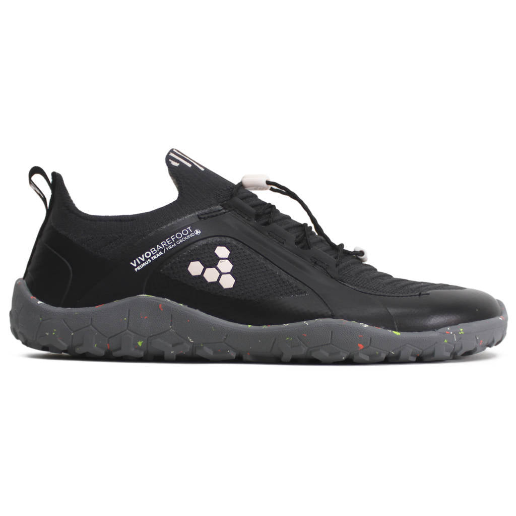 Vivobarefoot Primus Trail Knit FG Textile Synthetic Womens Sneakers#color_obsidian misty rose grey