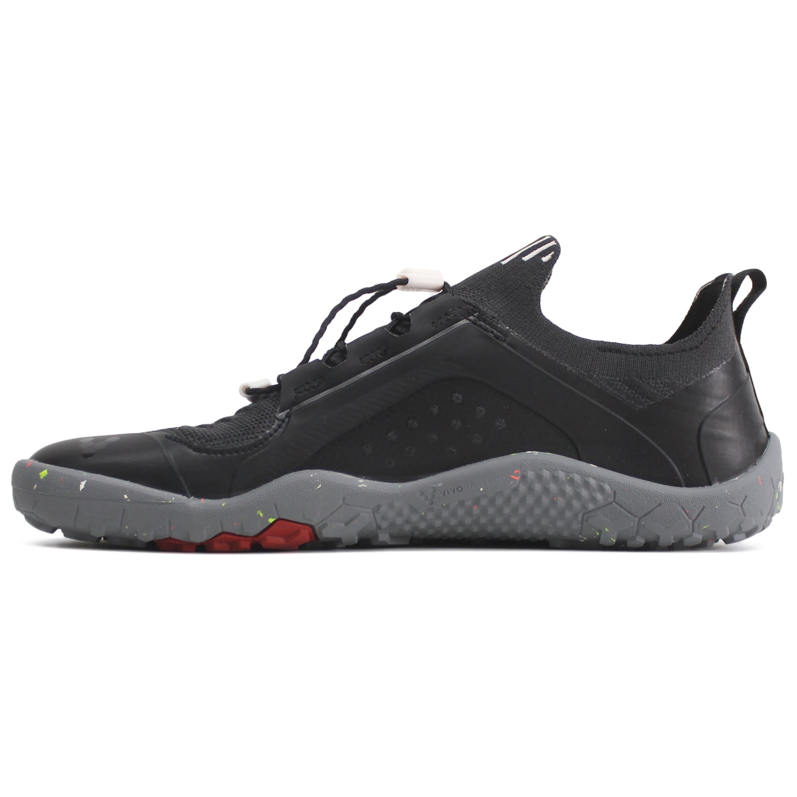 Vivobarefoot Primus Trail Knit FG 209099-12 Textile Synthetic Womens Trainers - Obsidian Misty Rose Grey - 38#color_obsidian misty rose grey