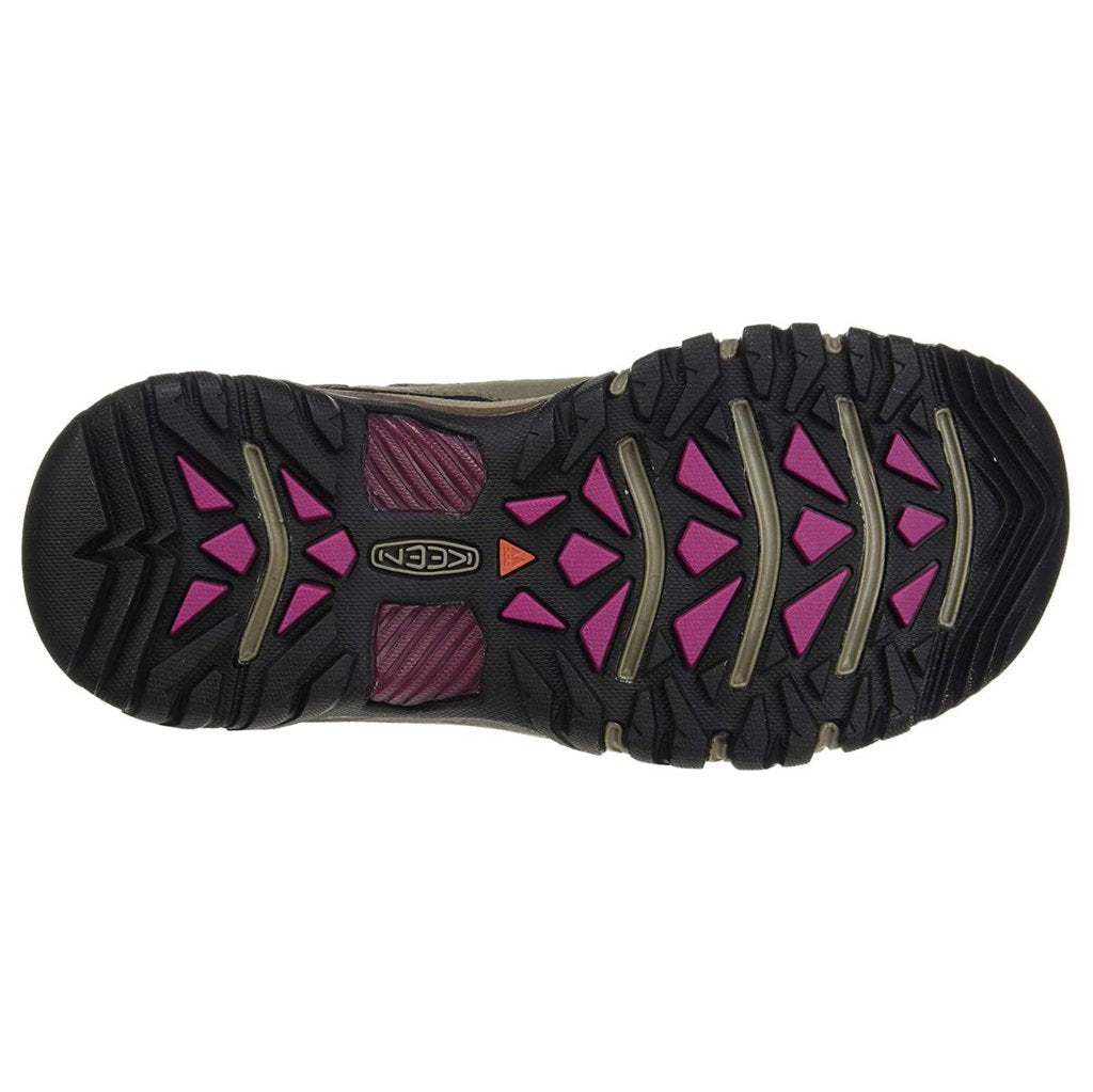 Keen Targhee III Waterproof Leather Women's Hiking Sneakers#color_weiss boysenberry