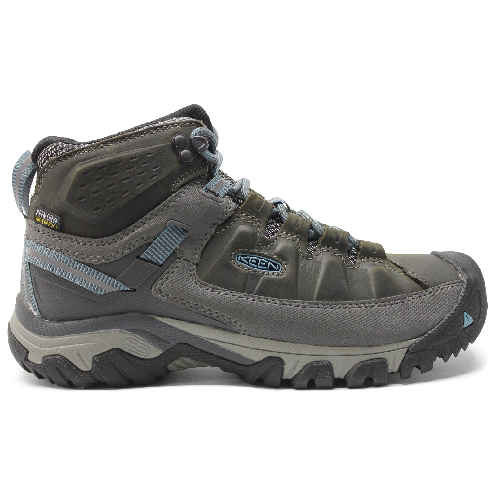Keen Targhee III Mid 1023040 Leather Textile Womens Boots - Magnet Atlantic Blue - 37.5#color_magnet atlantic blue