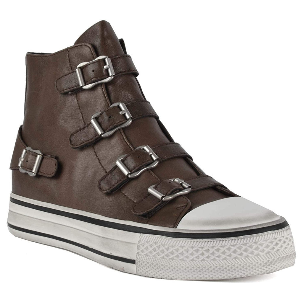 Ash Virgin Nappa Leather Women's High-Top Sneakers#color_fango