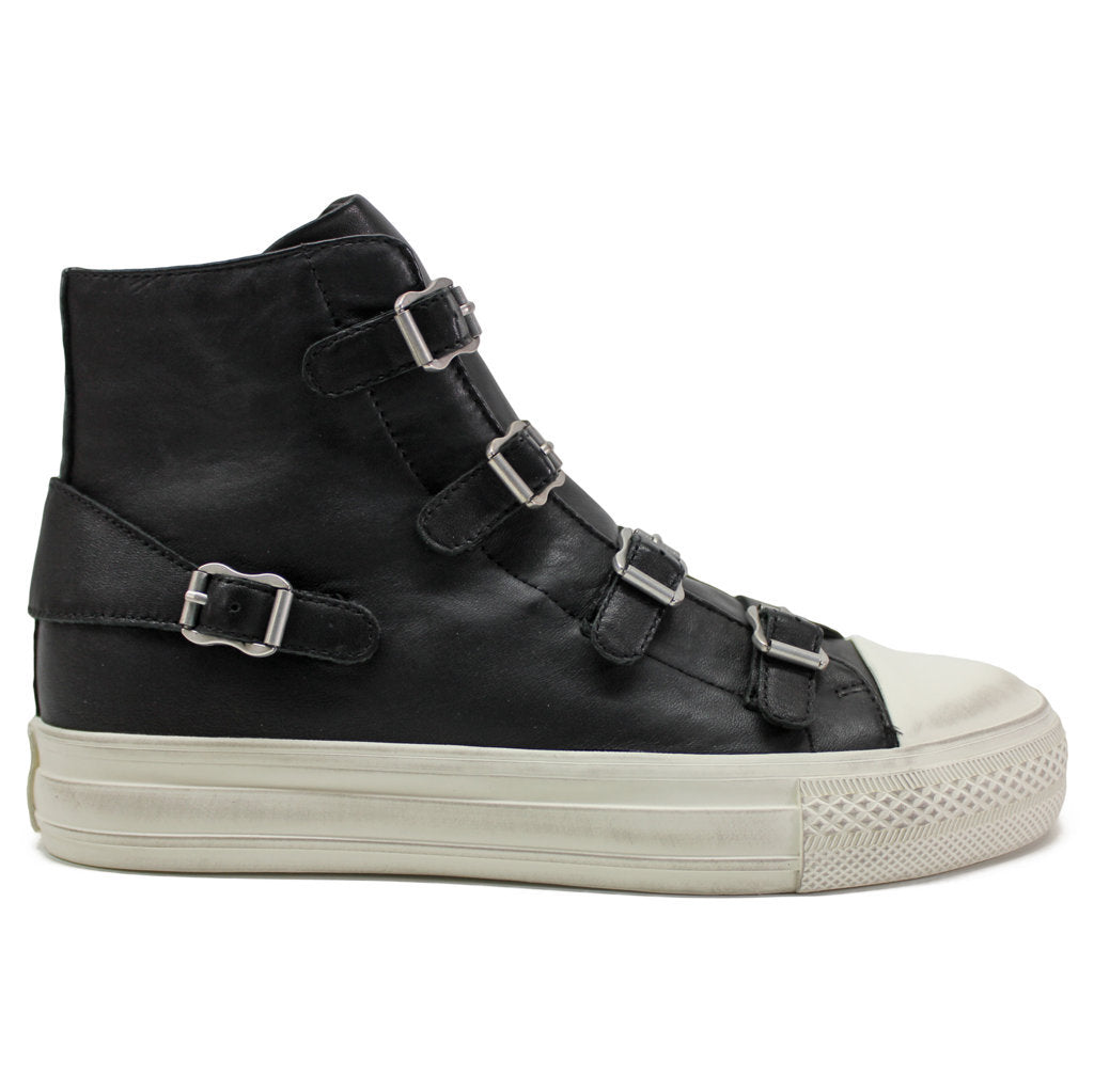 Ash Virgin Nappa Leather Women's High-Top Sneakers#color_black white