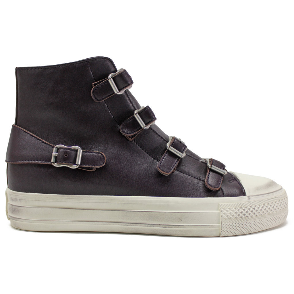 Ash Virgin Nappa Leather Women's High-Top Sneakers#color_plum