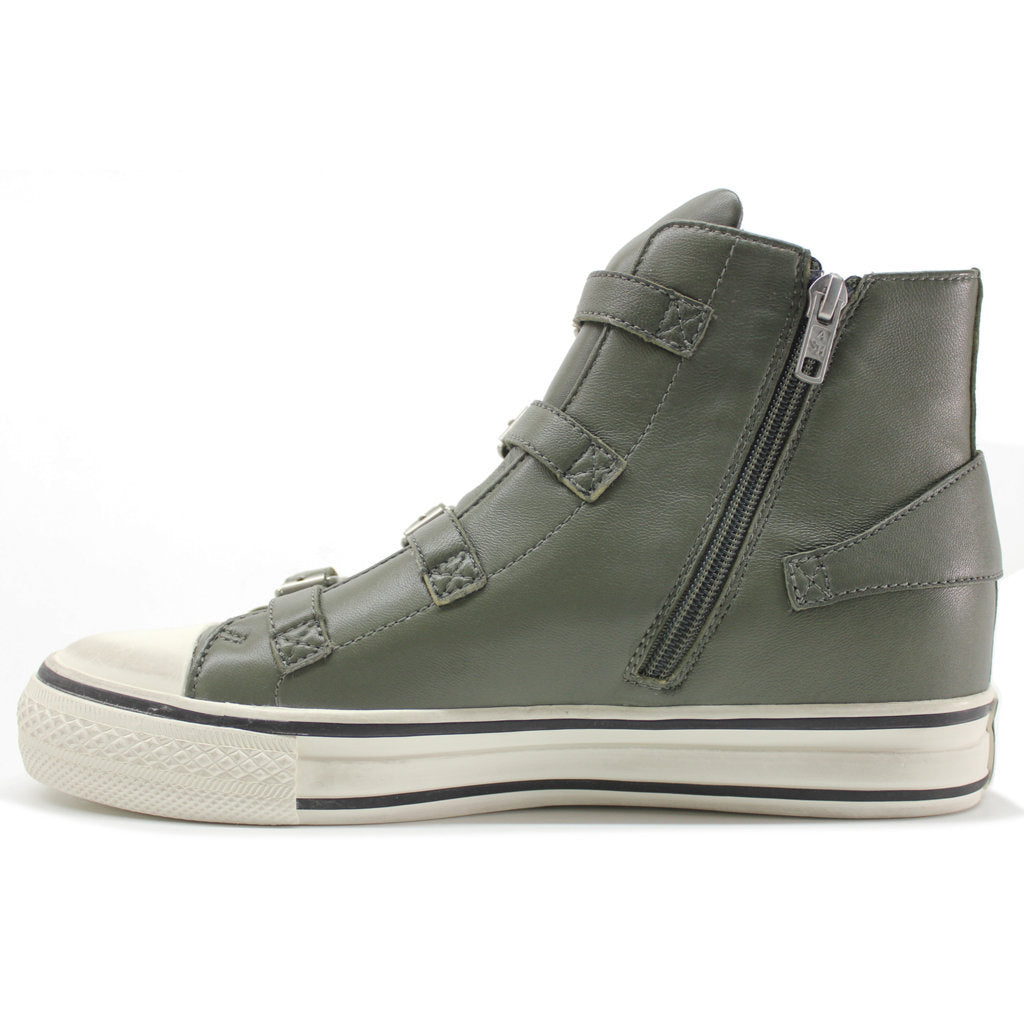 Ash Virgin Nappa Leather Women's High-Top Sneakers#color_leaf