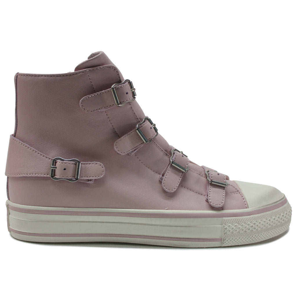 Ash Virgin Nappa Leather Women's High-Top Sneakers#color_crystal rose