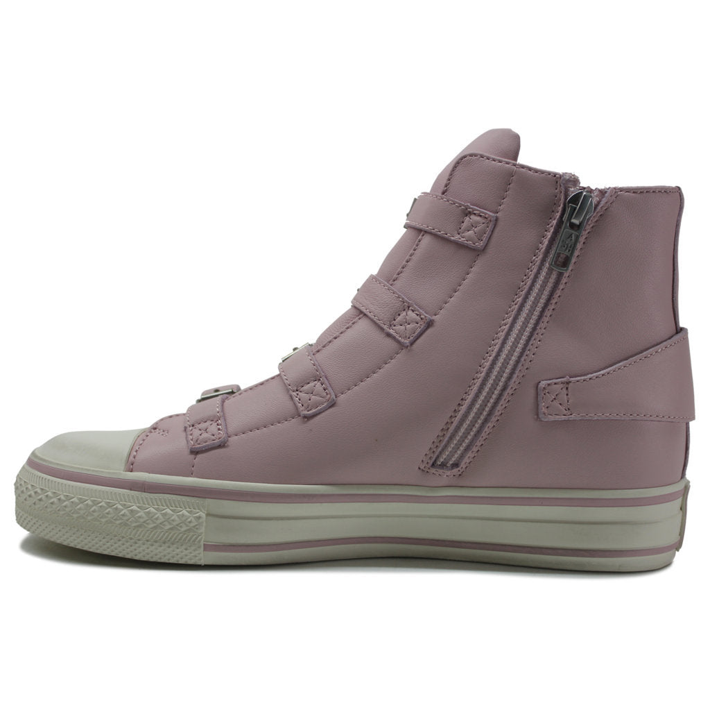 Ash Virgin Nappa Leather Women's High-Top Sneakers#color_crystal rose