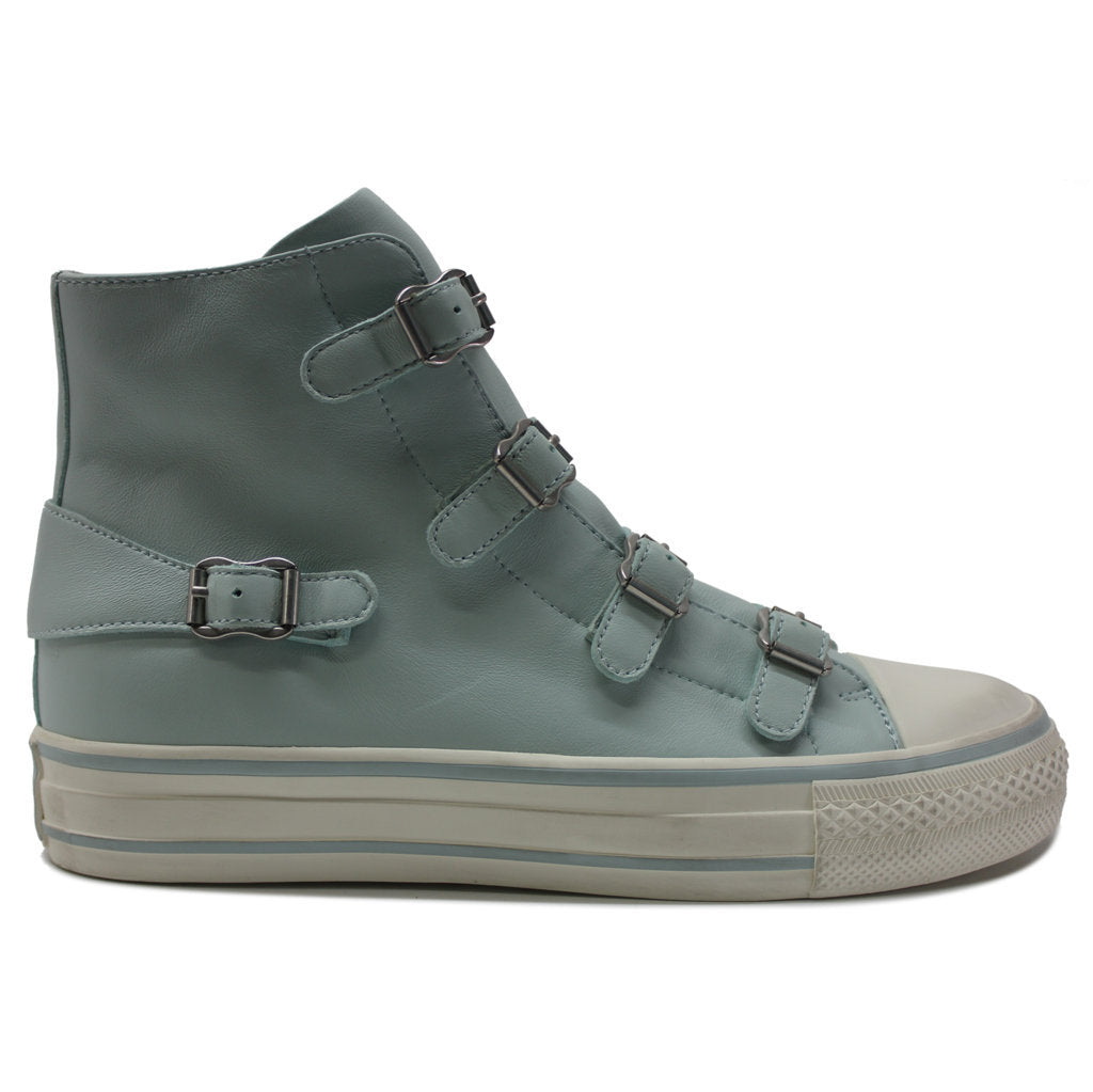 Ash Virgin Nappa Leather Women's High-Top Sneakers#color_misty blue