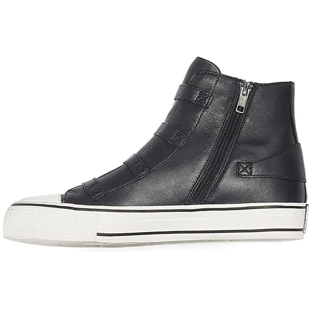 Ash Virgin Nappa Leather Women's High-Top Sneakers#color_graphite