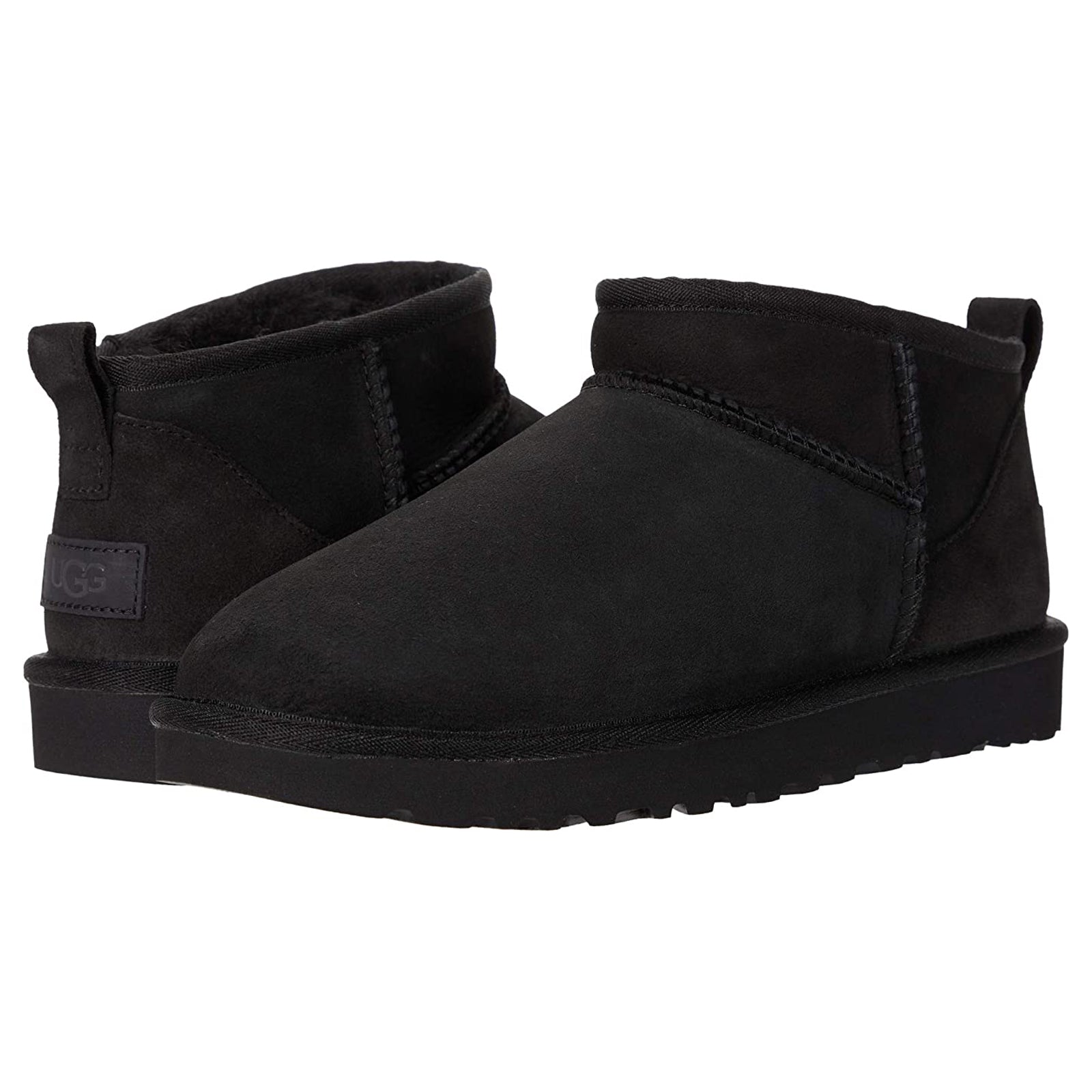 Ugg Classic Ultra Mini Suede Womens Boots#color_black
