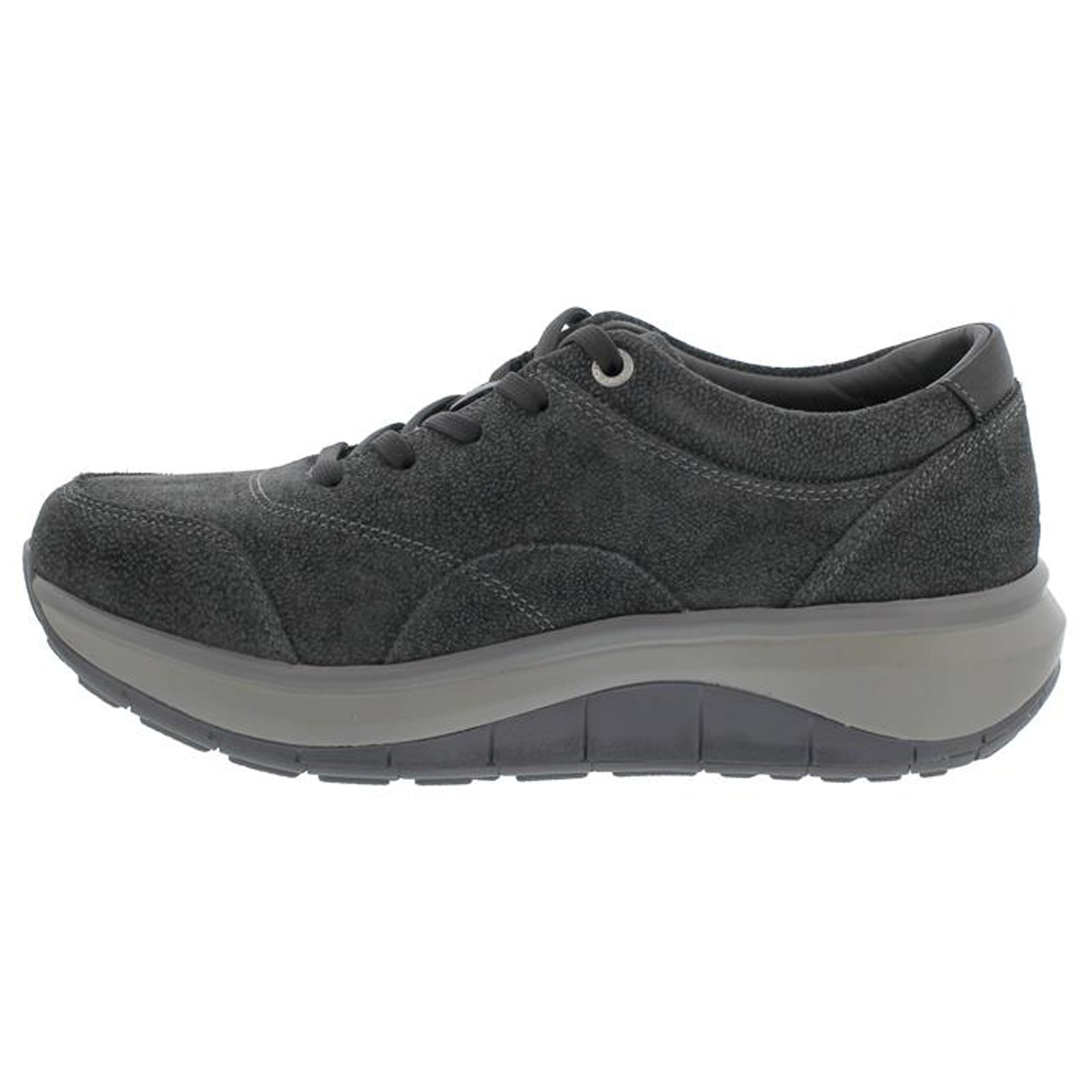 Joya  Venice Leather Textile Womens Shoes#color_dark grey