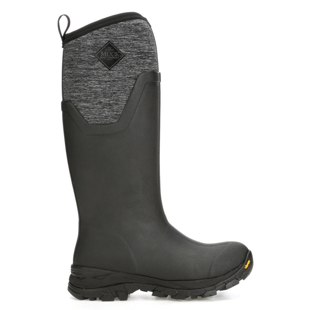 Muck Arctic Ice AGAT Tall Synthetic Textile Womens Boots#color_black jersey heather
