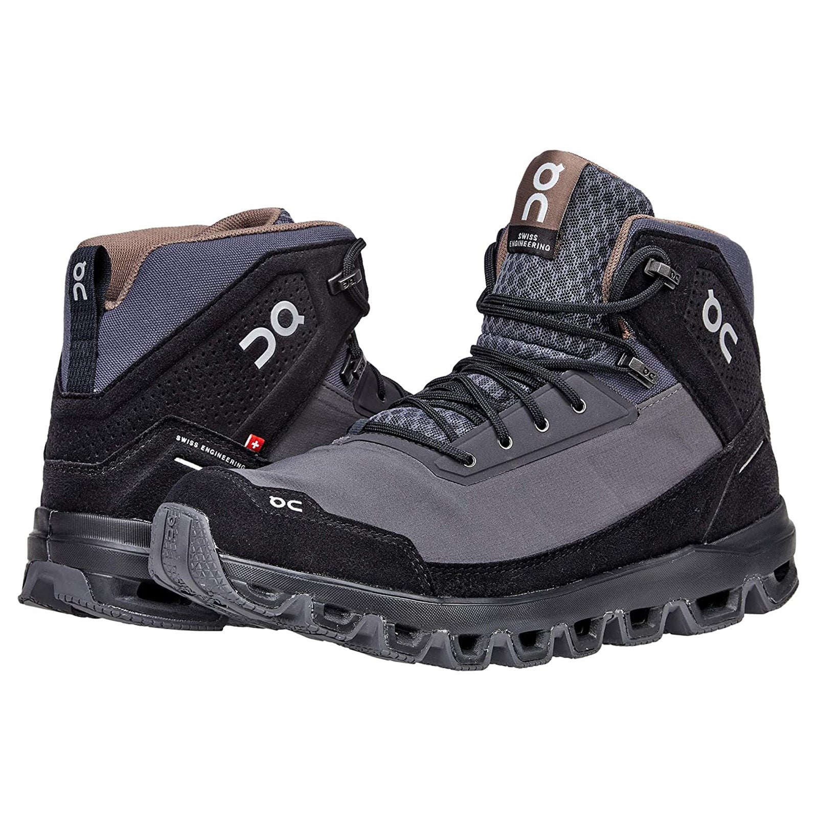 On Cloudridge Textile Synthetic Mens Trainers#color_eclps black