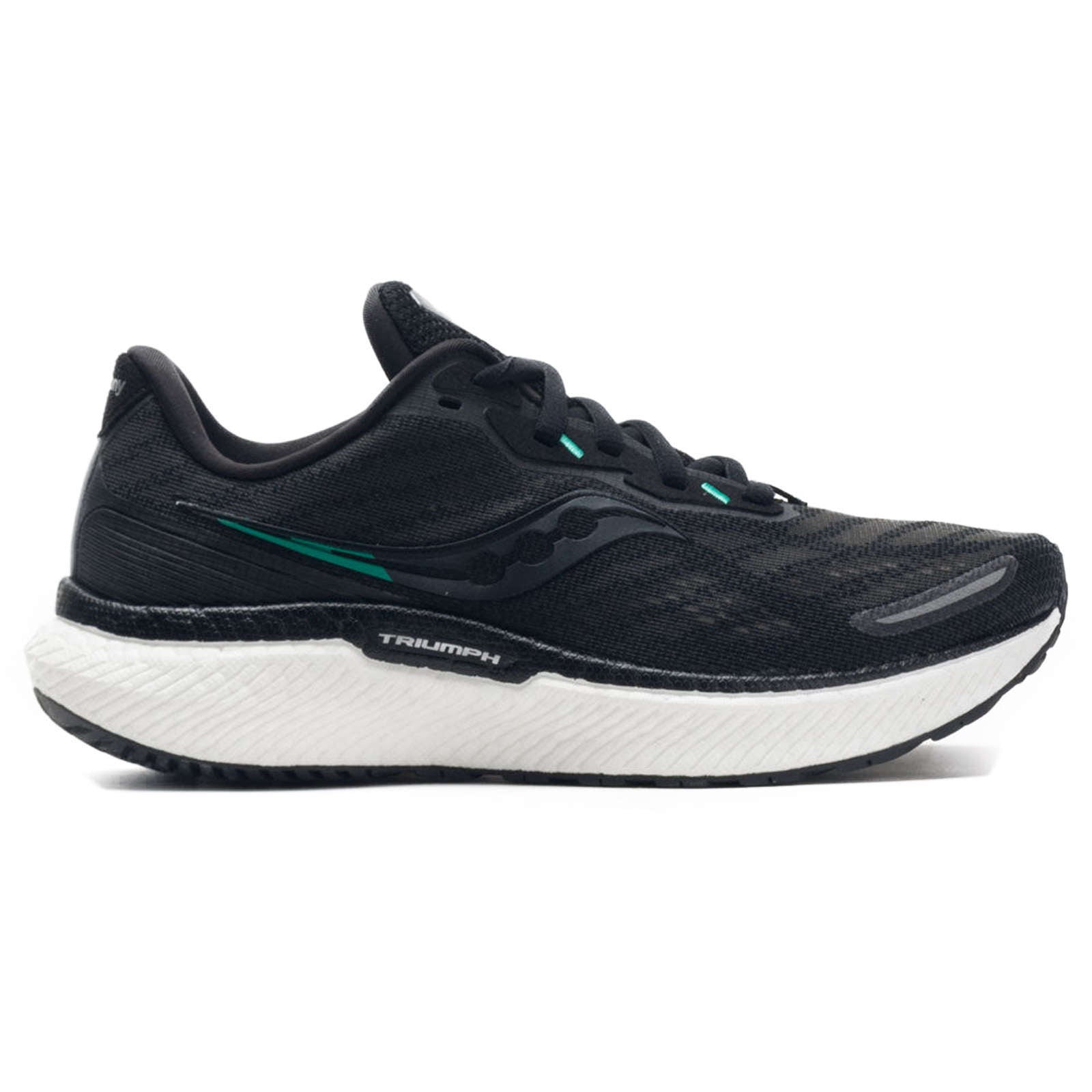 Saucony Triumph 19 Synthetic Textile Women's Low-Top Sneakers#color_black white