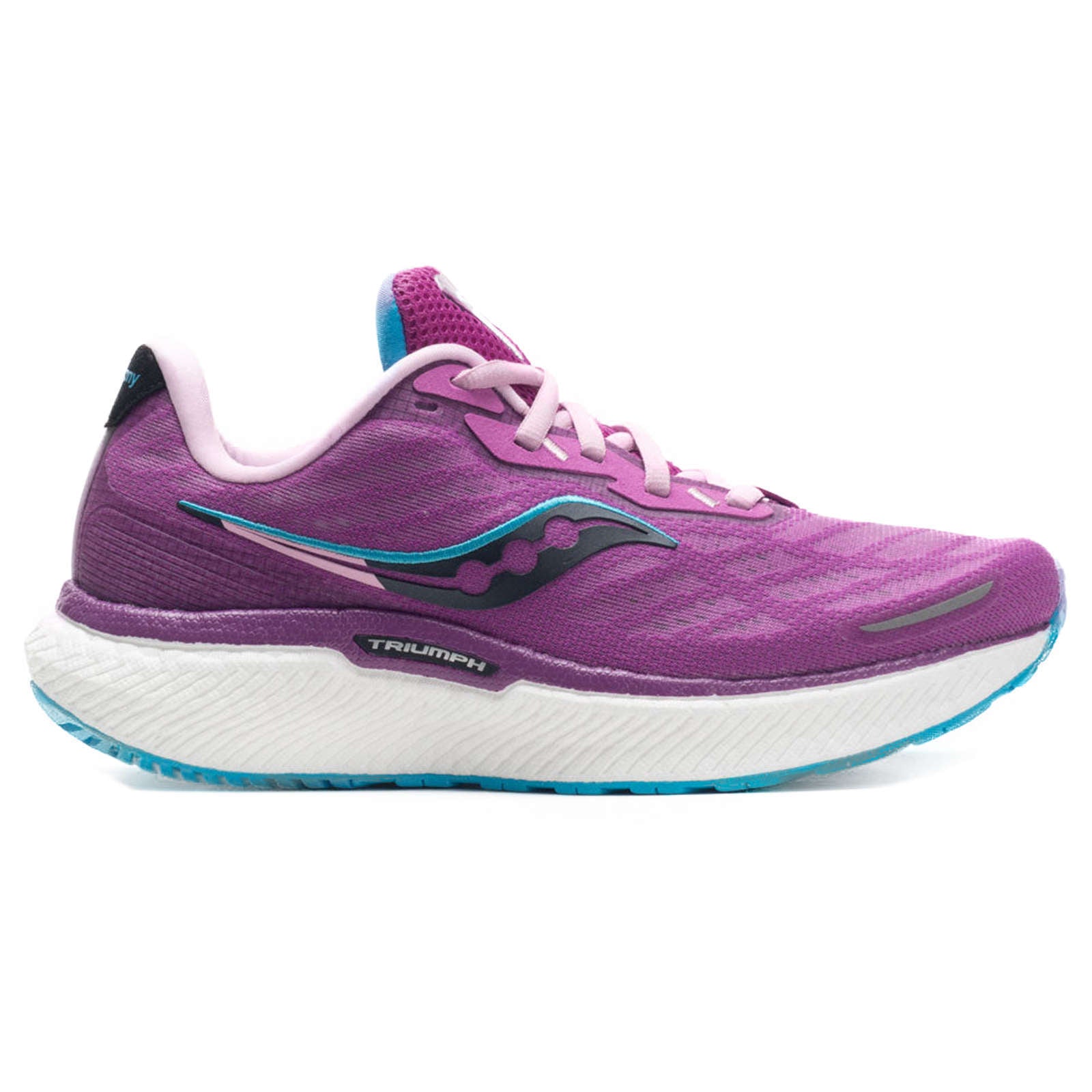 Saucony Triumph 19 Synthetic Textile Women's Running Shoes#color_razzle blaze