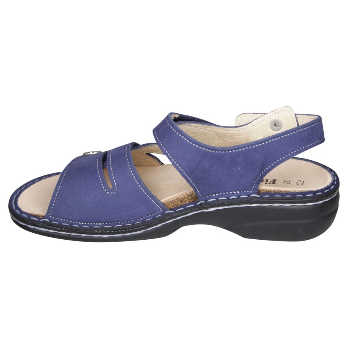 Finn Comfort Gomera Leather Synthetic Womens Sandals#color_royal