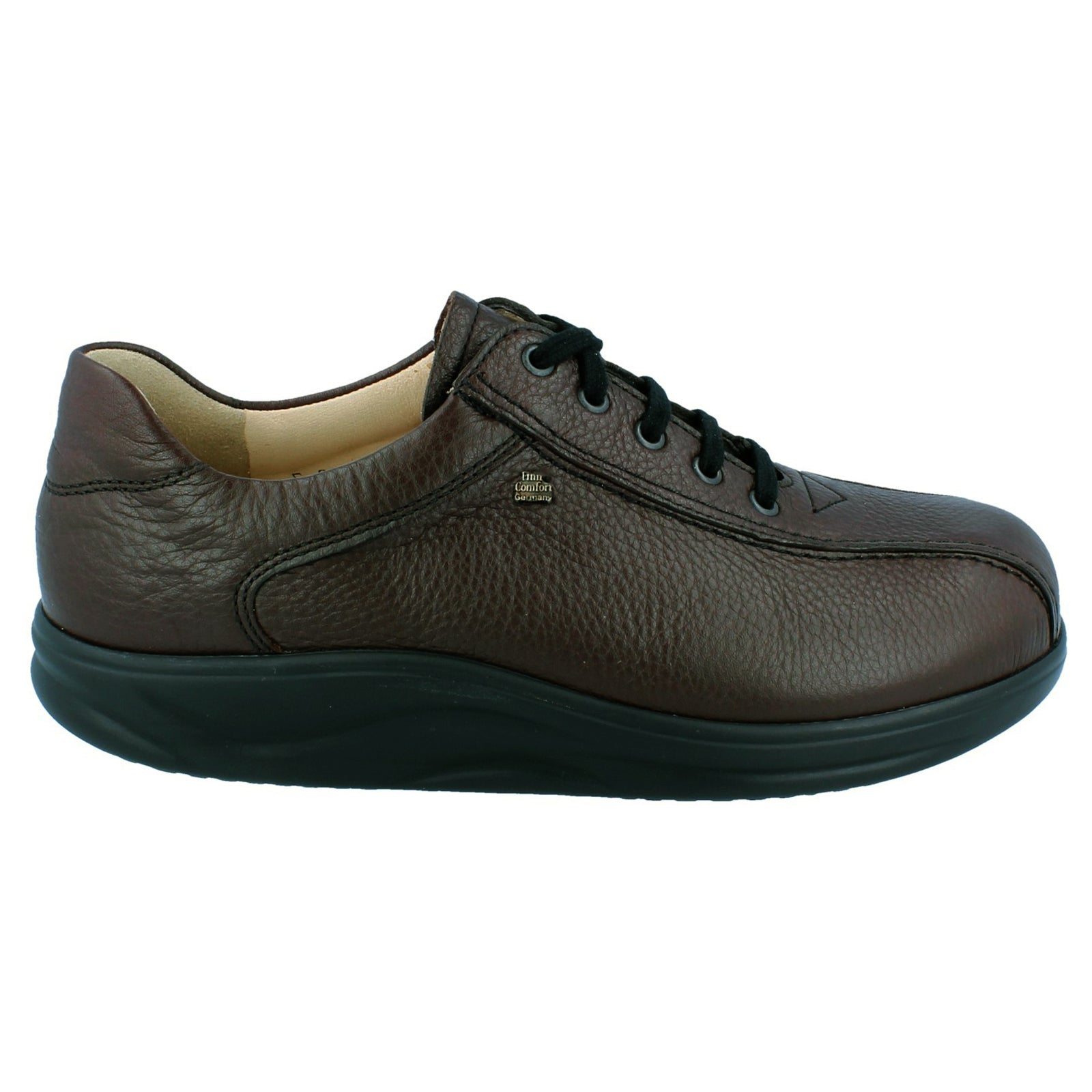 Finn Comfort Watford Leather Mens Shoes#color_teak