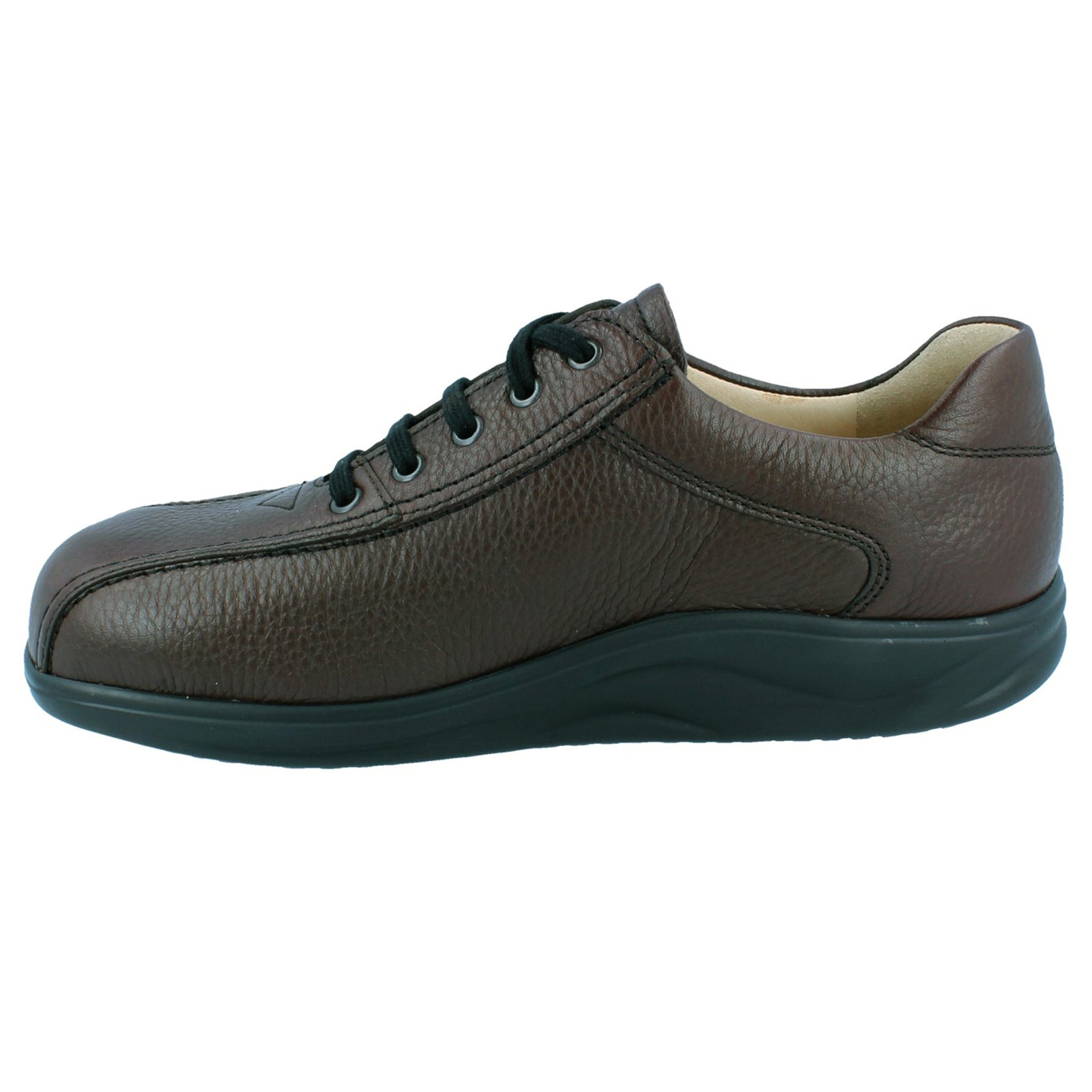 Finn Comfort Watford Leather Mens Shoes#color_teak