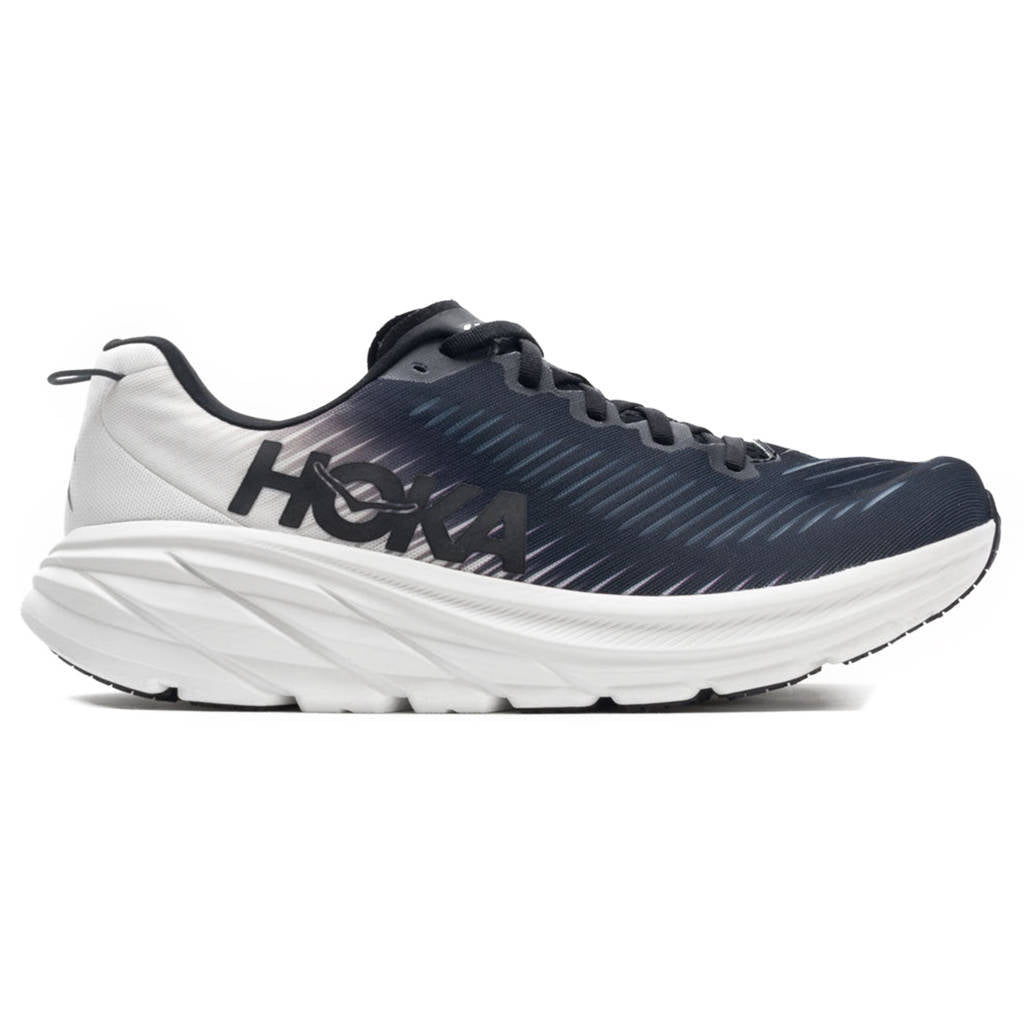Hoka One One Rincon 3 Synthetic Textile Womens Sneakers#color_black white