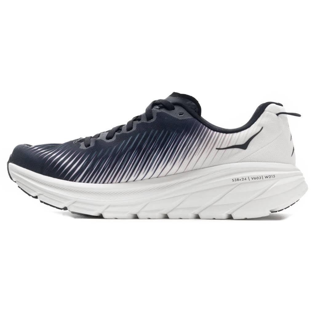 Hoka One One Rincon 3 Synthetic Textile Womens Sneakers#color_black white