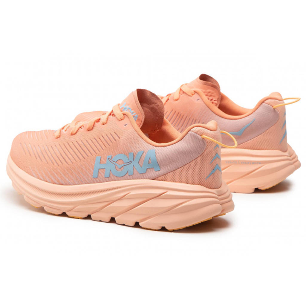 Hoka One One Rincon 3 Synthetic Textile Womens Sneakers#color_shell coral peach parfait