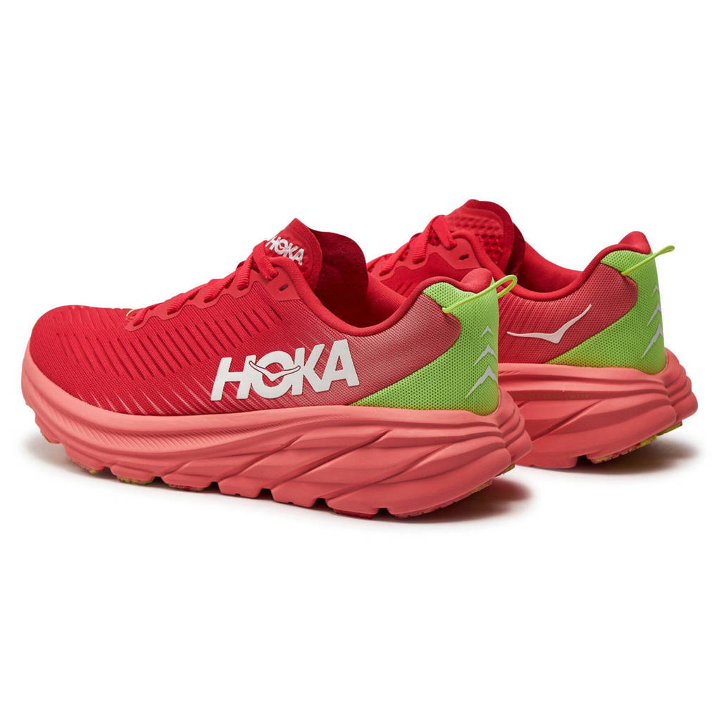 Hoka One One Rincon 3 Synthetic Textile Womens Sneakers#color_cerise coral
