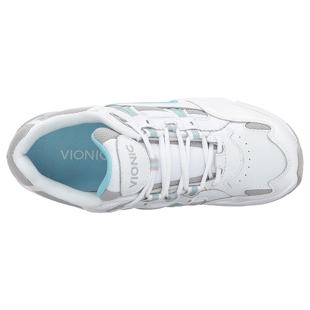 Vionic 23Walk Leather Textile Womens Sneakers#color_white blue