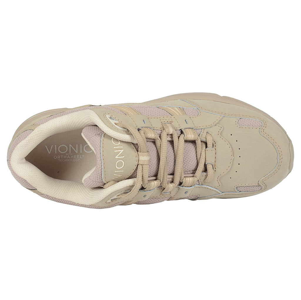 Vionic 23Walk Leather Textile Womens Sneakers#color_taupe