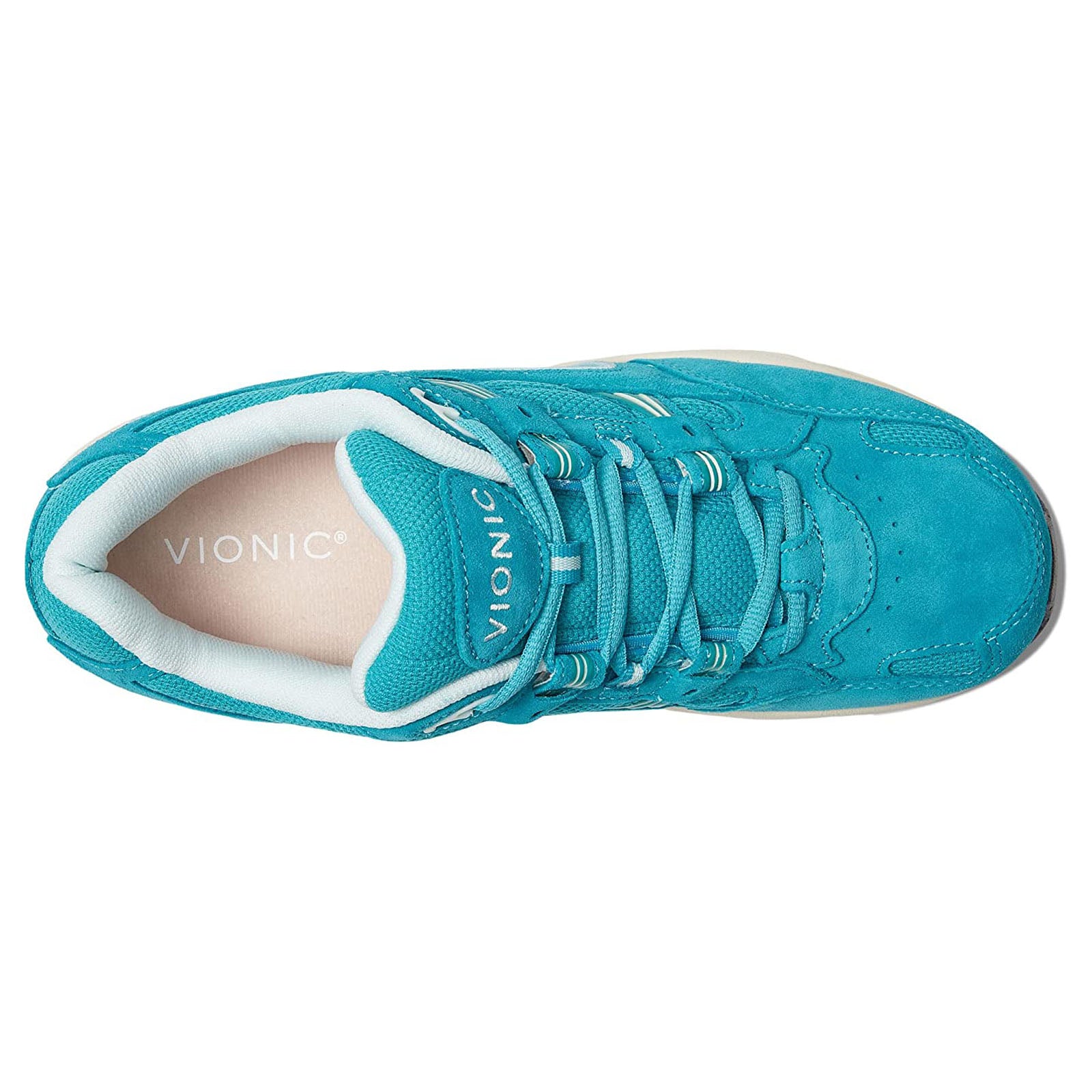 Vionic 23Walk Suede Textile Womens Trainers#color_lake blue