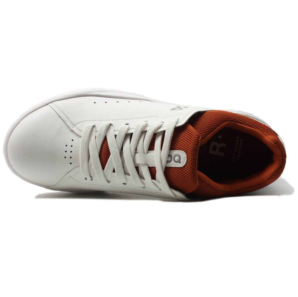 On Running The Roger Advantage Textile Men's Low-Top Sneakers#color_white rust