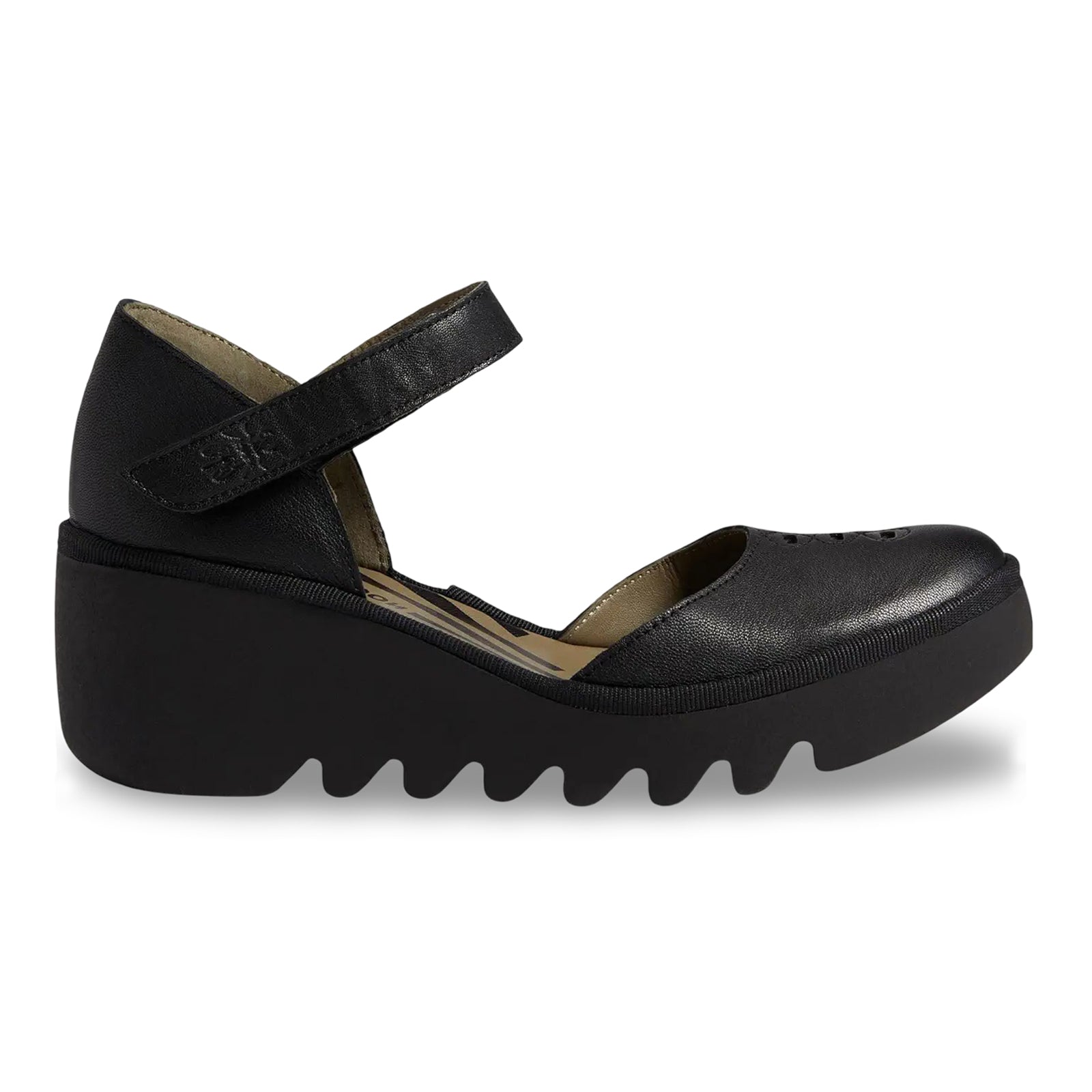 Fly London BISO305FLY Mousse Leather Womens Sandals#color_black black