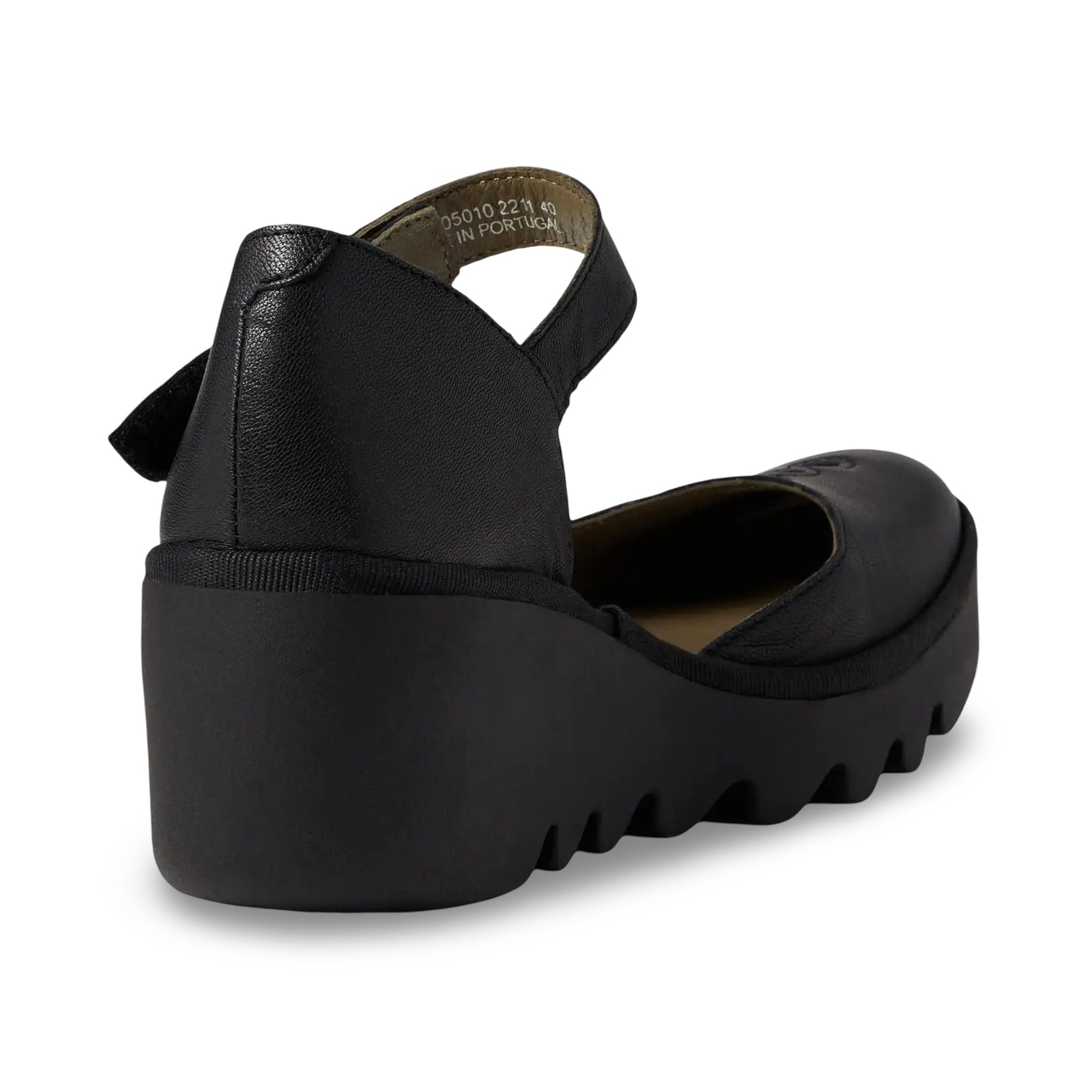 Fly London BISO305FLY Mousse Leather Womens Sandals#color_black black