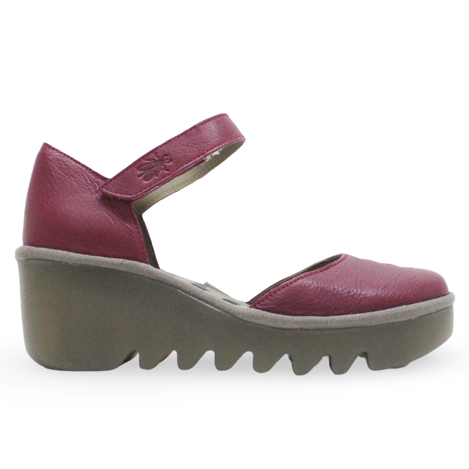 Fly London BISO305FLY Mousse Leather Womens Sandals#color_berry