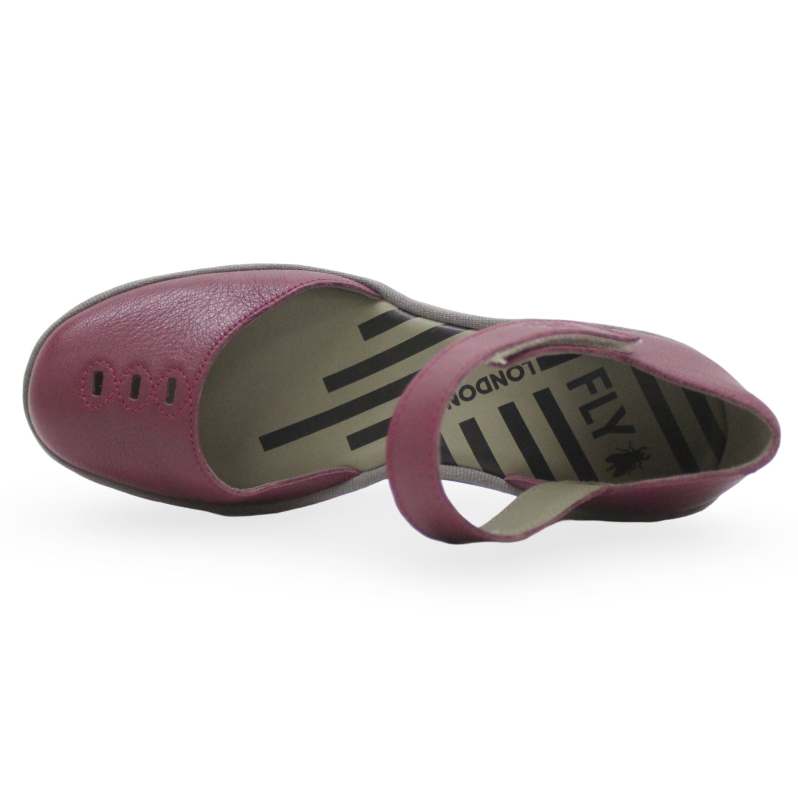 Fly London BISO305FLY Mousse Leather Womens Sandals#color_berry