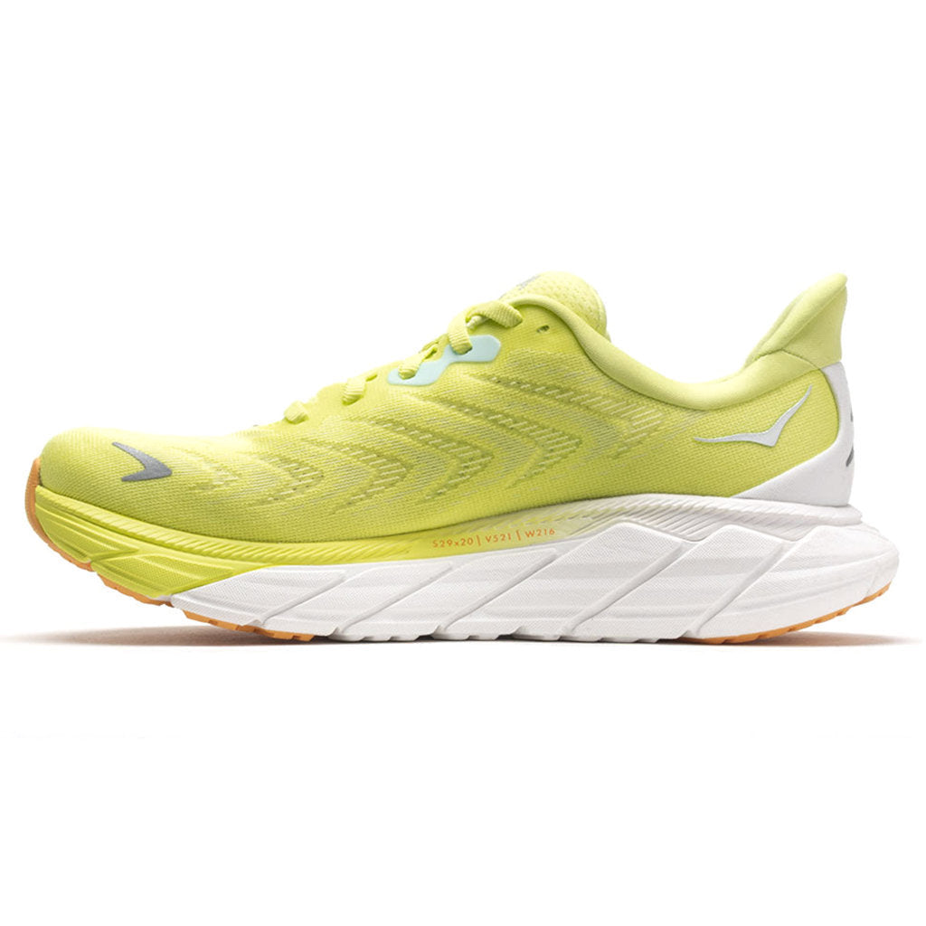 Hoka One One Arahi 6 Textile Womens Sneakers#color_citrus glow white