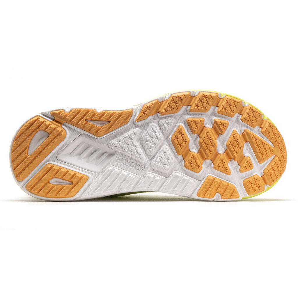 Hoka One One Arahi 6 Textile Womens Sneakers#color_citrus glow white