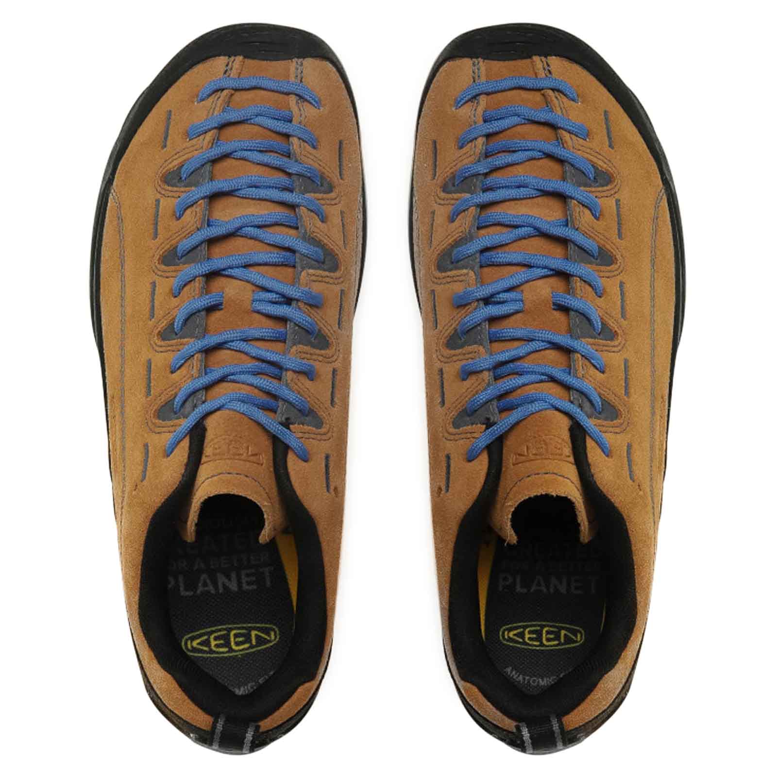 Keen Jasper Suede Textile Mens Sneakers#color_cathay spice orion blue