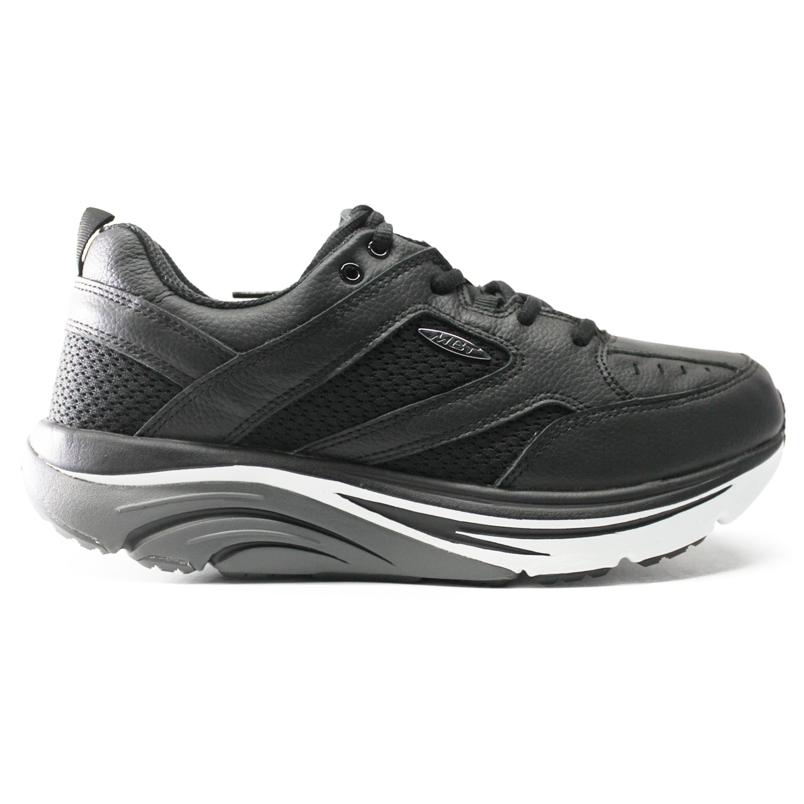 MBT Anataka DX 2 702940-03S Leather Textile Womens Trainers - Black - 37.5#color_black