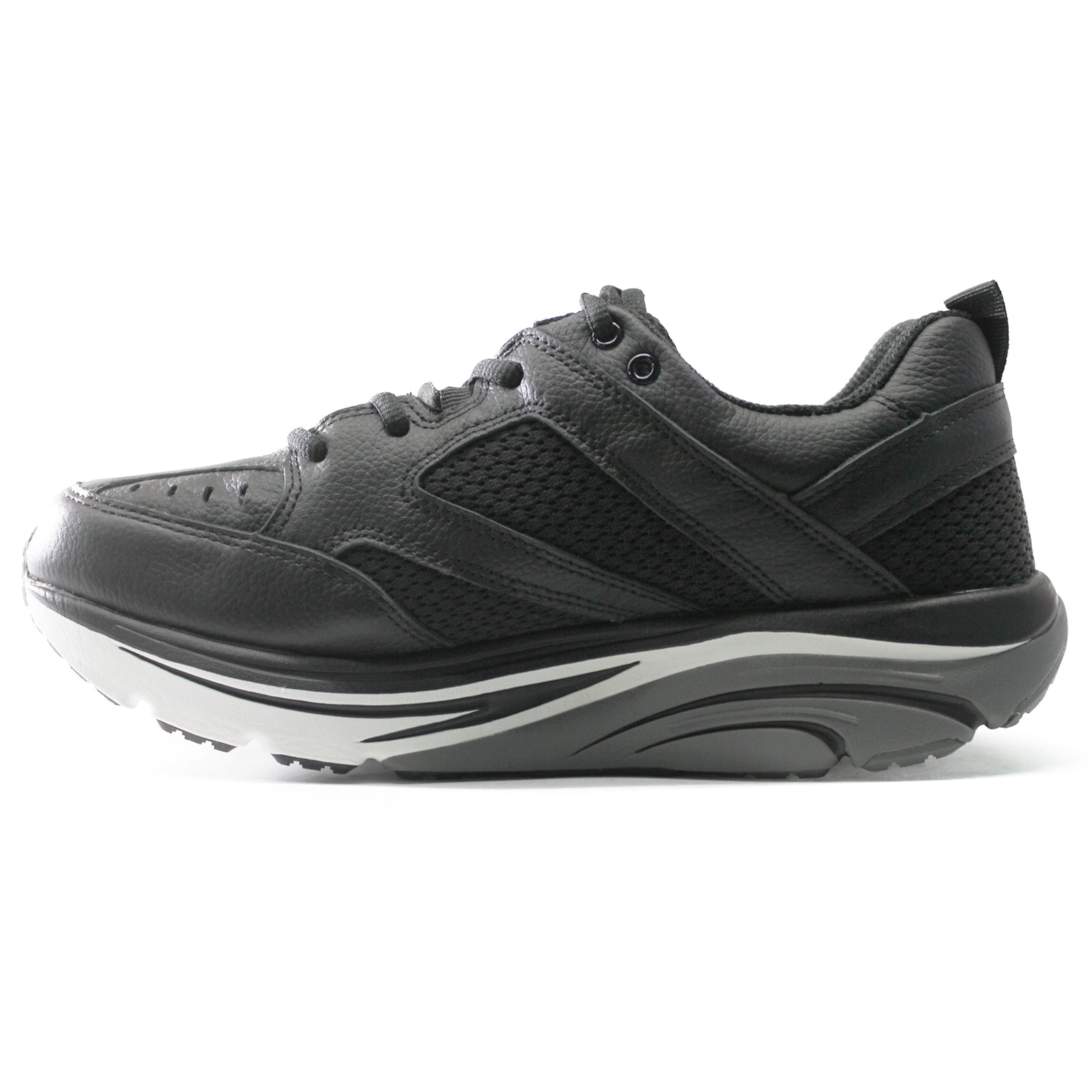 MBT Anataka DX 2 702940-03S Leather Textile Womens Trainers - Black - 37.5#color_black