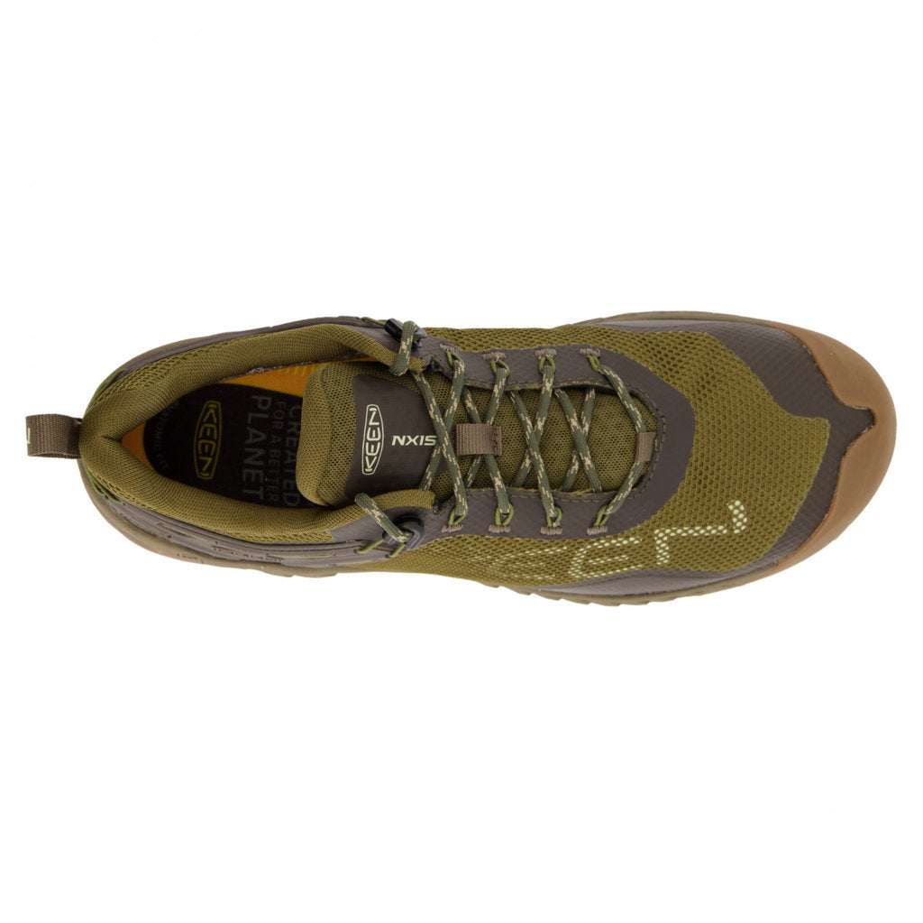 Keen NXIS EVO Mesh Men's Lightweight Waterproof Hiking Sneakers#color_dark olive black olive