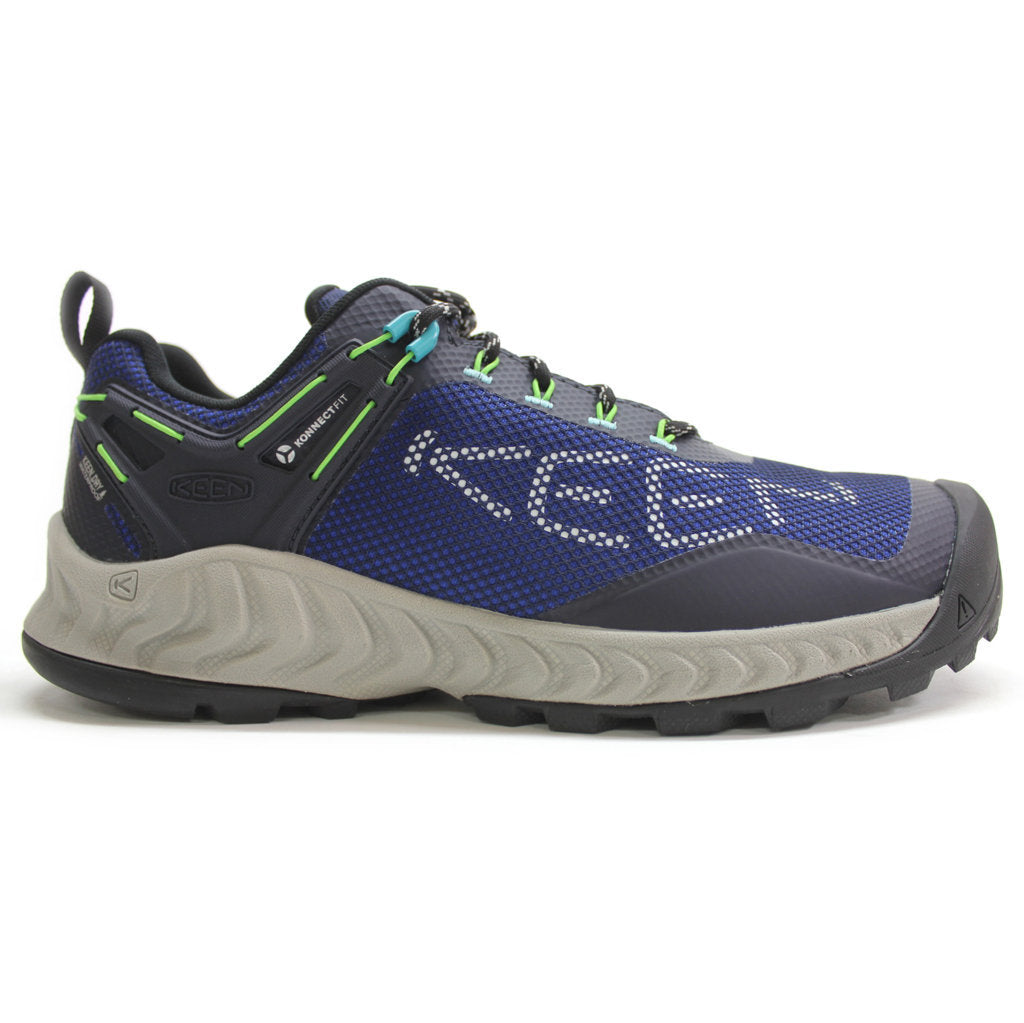 Keen NXIS EVO Mesh Men's Lightweight Waterproof Hiking Sneakers#color_sky captain green flash