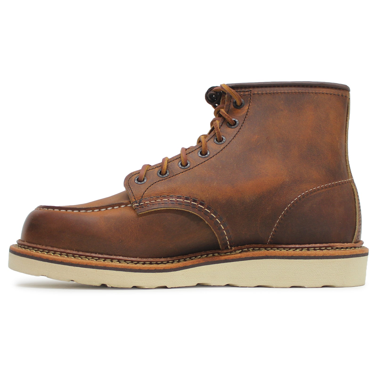 Red Wing Heritage Nubuck Leather 6 Inch Classic Men's Moc Toe Boots#color_copper