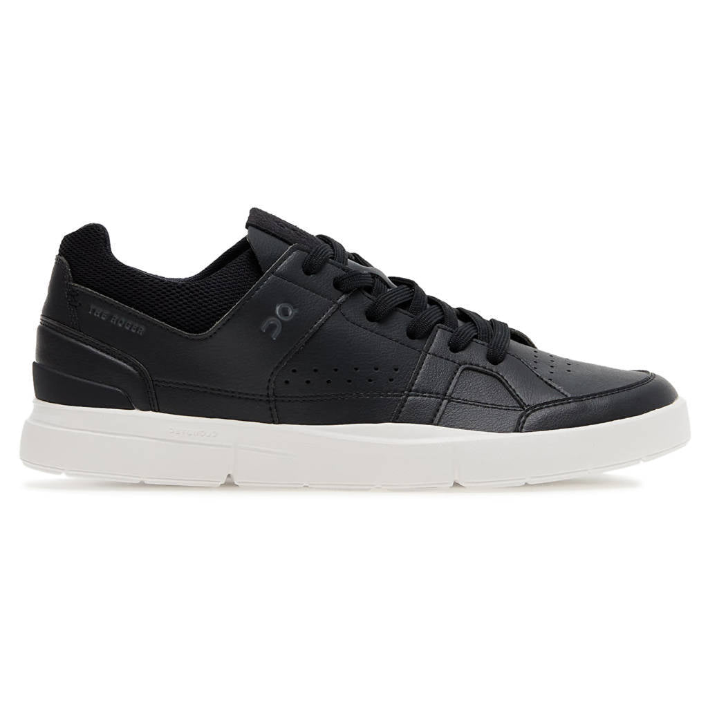 On The Roger Clubhouse Synthetic Leather Mens Sneakers#color_black white