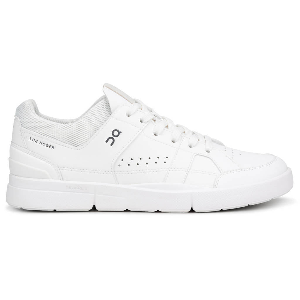 On The Roger Clubhouse Synthetic Leather Mens Sneakers#color_all white