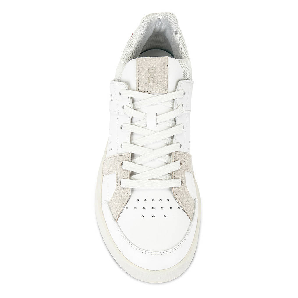 On The Roger Clubhouse Synthetic Leather Mens Sneakers#color_white sand