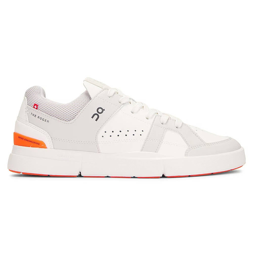 On The Roger Clubhouse Synthetic Leather Mens Sneakers#color_frost flame