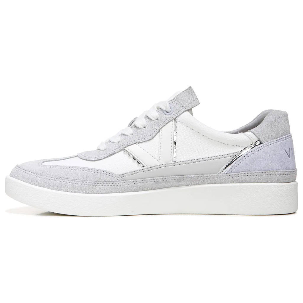 Vionic Mylie Suede Leather Womens Sneakers#color_white