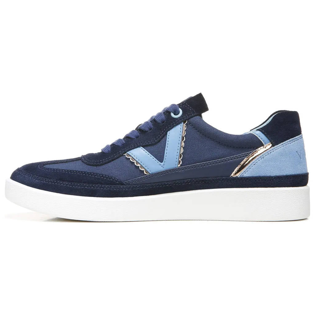 Vionic Mylie Suede Leather Womens Sneakers#color_navy