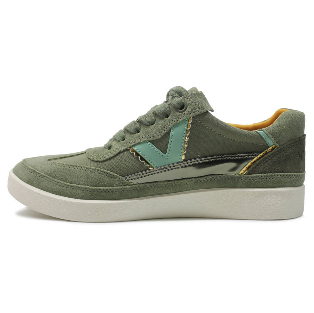 Vionic Mylie Suede Leather Womens Sneakers#color_army green